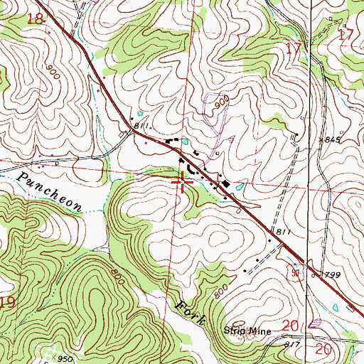 Topographic Map of Miller School (historical), OH