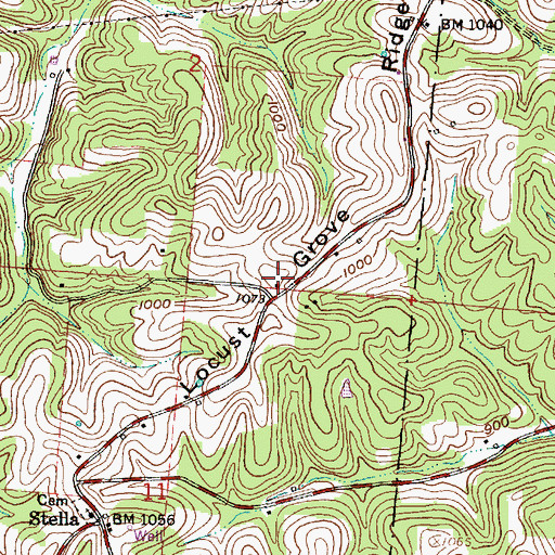 Topographic Map of Million School (historical), OH