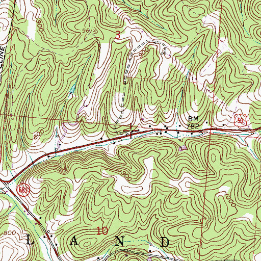 Topographic Map of Riley School (historical), OH