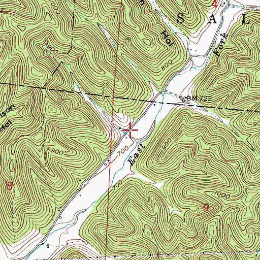 Topographic Map of Saint Pauls Church (historical), OH