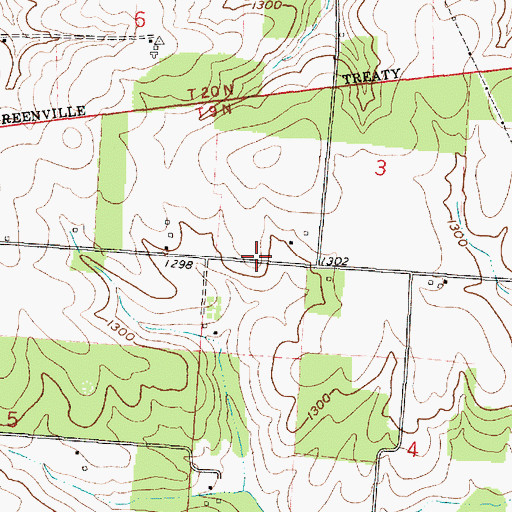 Topographic Map of Morgan School (historical), OH