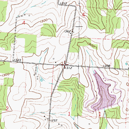 Topographic Map of Berger, OH