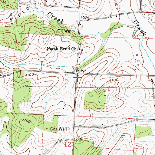 Topographic Map of North Bend School (historical), OH