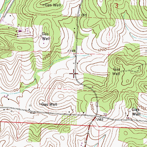 Topographic Map of Horn School (historical), OH