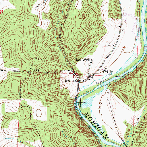 Topographic Map of Walnut Grove School (historical), OH