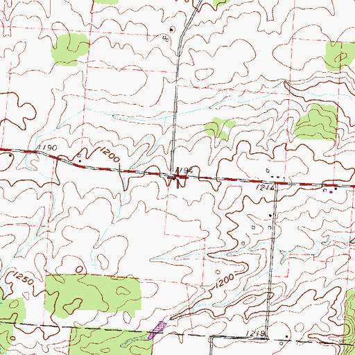 Topographic Map of Dunham School (historical), OH
