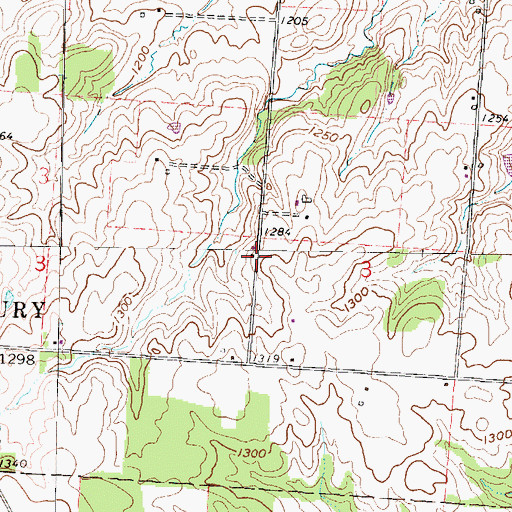 Topographic Map of Cook School (historical), OH