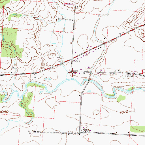 Topographic Map of Dean School (historical), OH