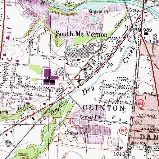 Topographic Map of Columbia Elementary School, OH