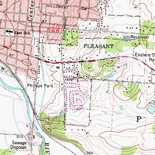 Topographic Map of Buckingham Court, OH