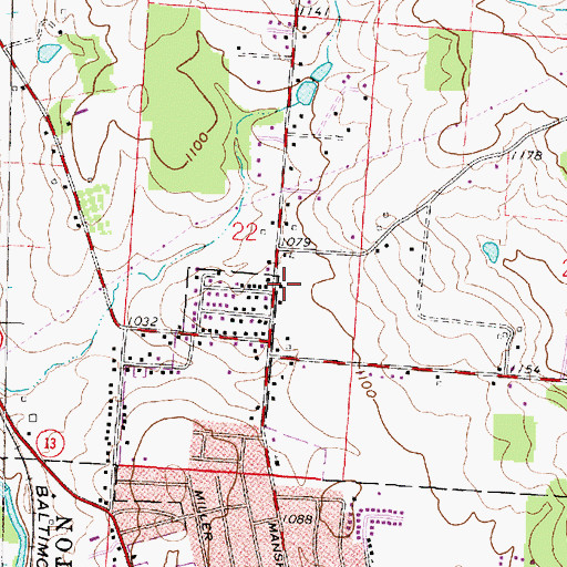 Topographic Map of School Number 5 (historical), OH