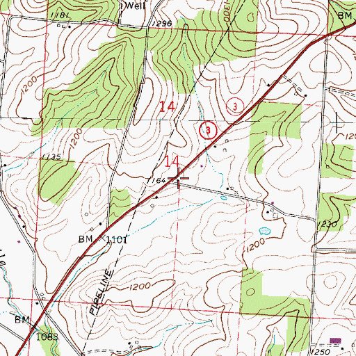 Topographic Map of Locust Grove School (historical), OH