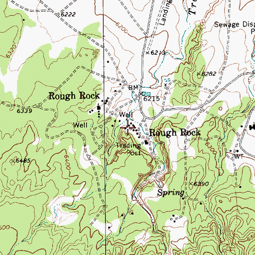 Topographic Map of Rough Rock, AZ