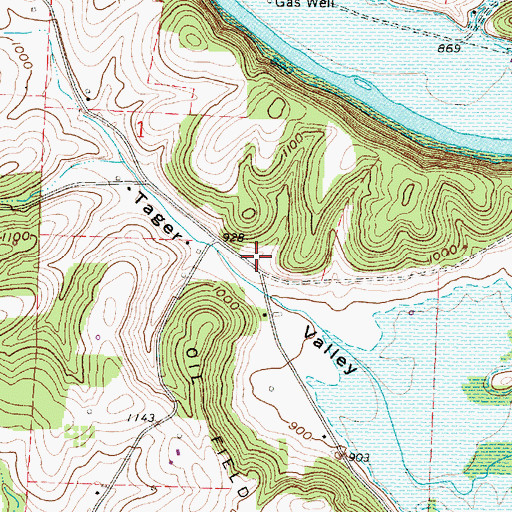 Topographic Map of Tager Valley School (historical), OH