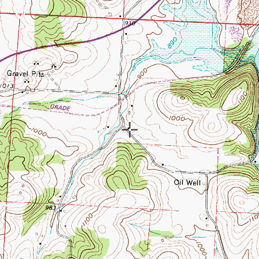 Topographic Map of Pleasant Valley School (historical), OH