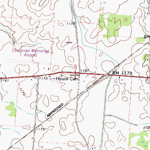 Topographic Map of School Number 1 (historical), OH
