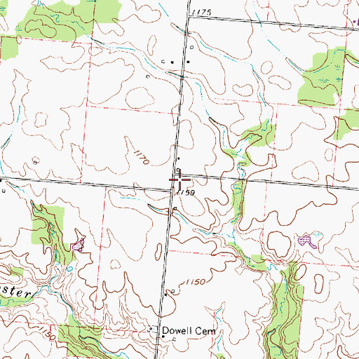 Topographic Map of Beech Knob School (historical), OH