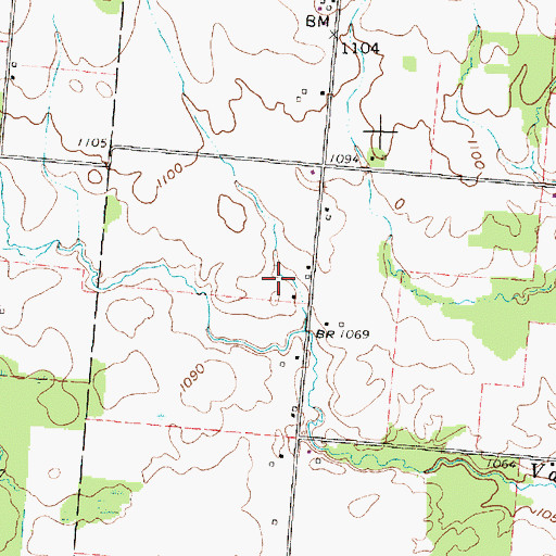 Topographic Map of Opossum Street School (historical), OH