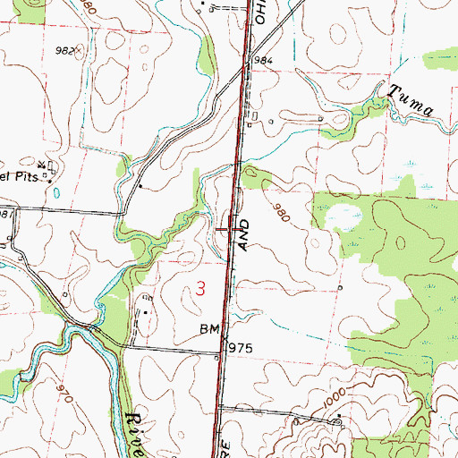 Topographic Map of Tuma Run School (historical), OH