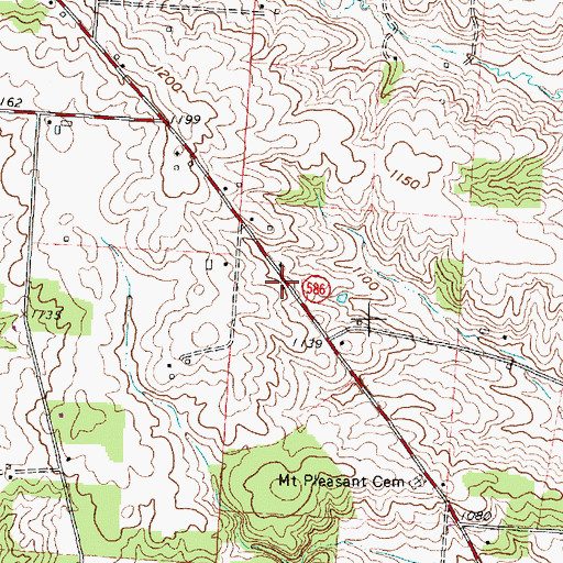 Topographic Map of Graham School (historical), OH