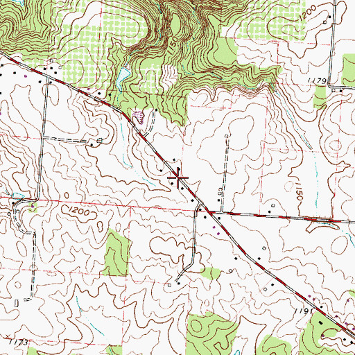 Topographic Map of Morgan School (historical), OH