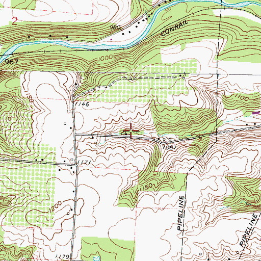 Topographic Map of Bedell School (historical), OH