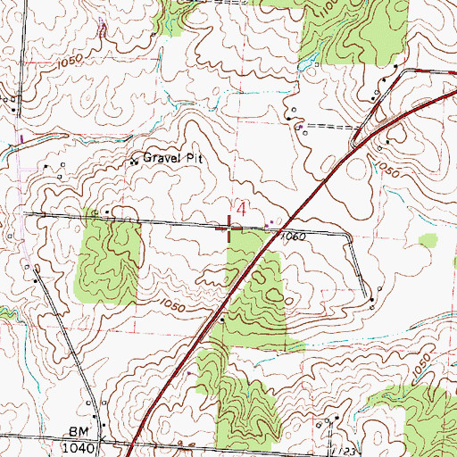 Topographic Map of Whiteoak School (historical), OH