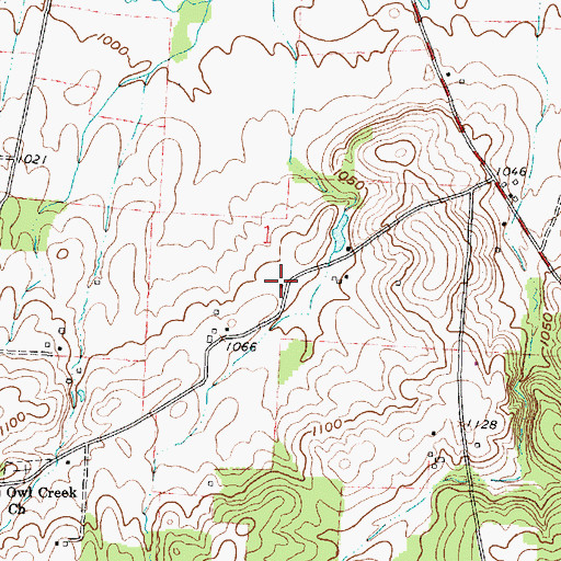 Topographic Map of Ewart School (historical), OH