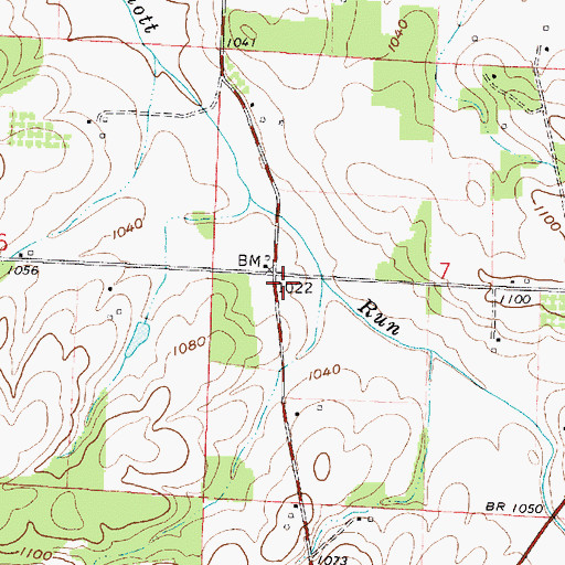 Topographic Map of Ray School (historical), OH