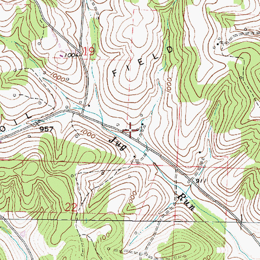Topographic Map of Jug Run School (historical), OH