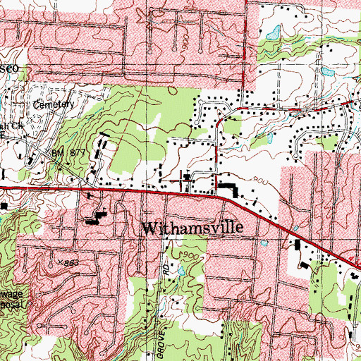 Topographic Map of Saint Thomas More Catholic Church, OH