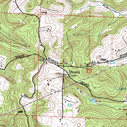 Topographic Map of Mays School (historical), OH