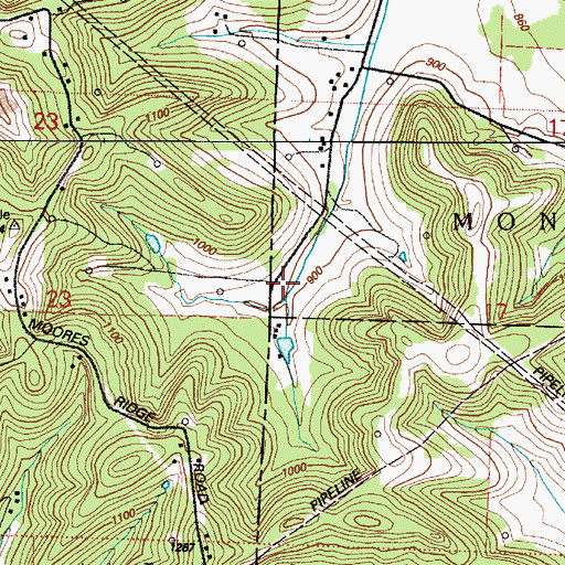 Topographic Map of Moore School (historical), OH