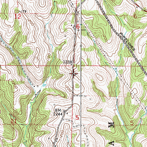 Topographic Map of Hattonia (historical), OH