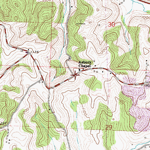 Topographic Map of Moraville (historical), OH