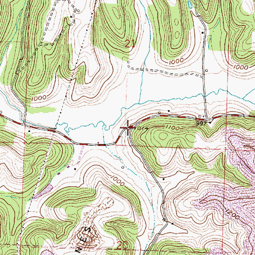 Topographic Map of Stacy (historical), OH