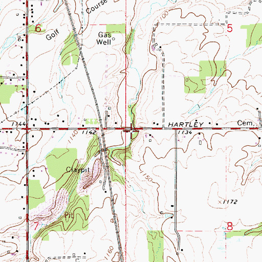 Topographic Map of Union Grove School (historical), OH