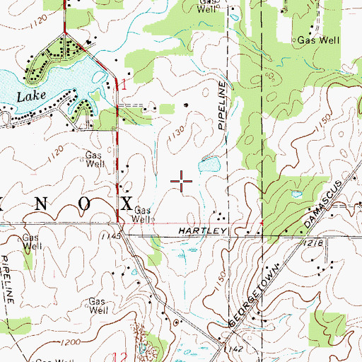 Topographic Map of Westville Lake Golf Course, OH