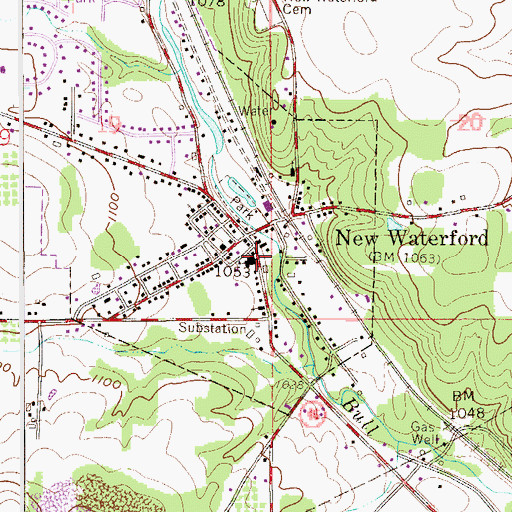 Topographic Map of Crestview Elementary School, OH