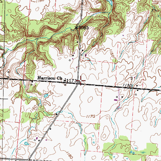 Topographic Map of Lewis School (historical), OH