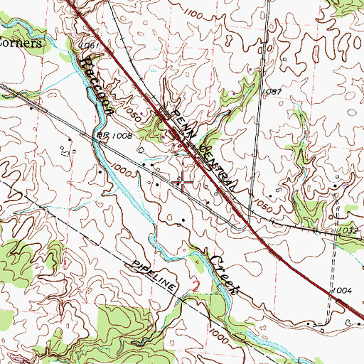 Topographic Map of Burkam School (historical), OH