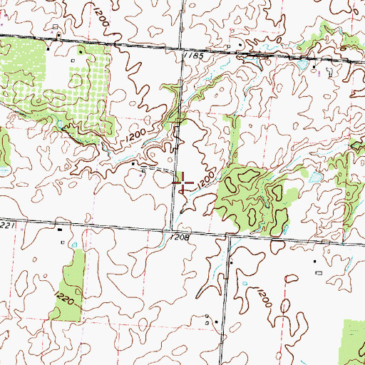 Topographic Map of Slough School (historical), OH