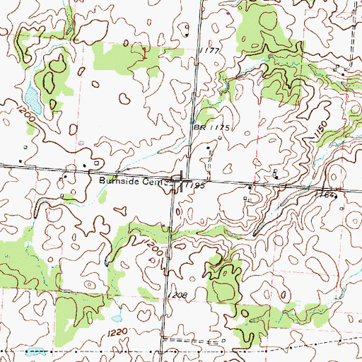 Topographic Map of Burnside School (historical), OH