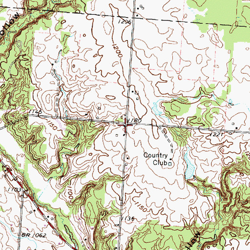 Topographic Map of Peters School (historical), OH