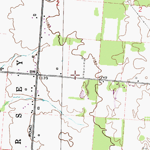 Topographic Map of Monroe School (historical), OH