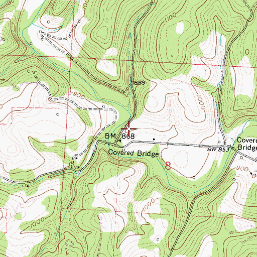 Topographic Map of Rocky Run School (historical), OH