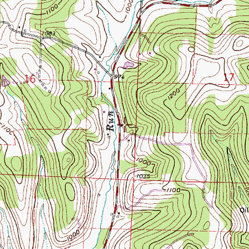 Topographic Map of Forest Glen Church (historical), OH