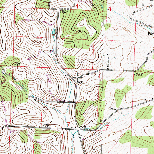 Topographic Map of Willey School (historical), OH