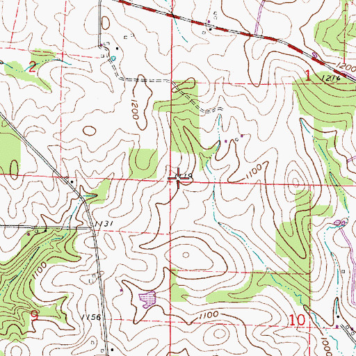 Topographic Map of Falls Church School (historical), OH