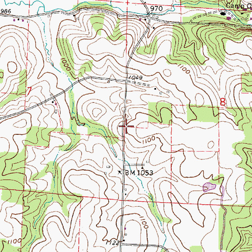 Topographic Map of Concord School (historical), OH